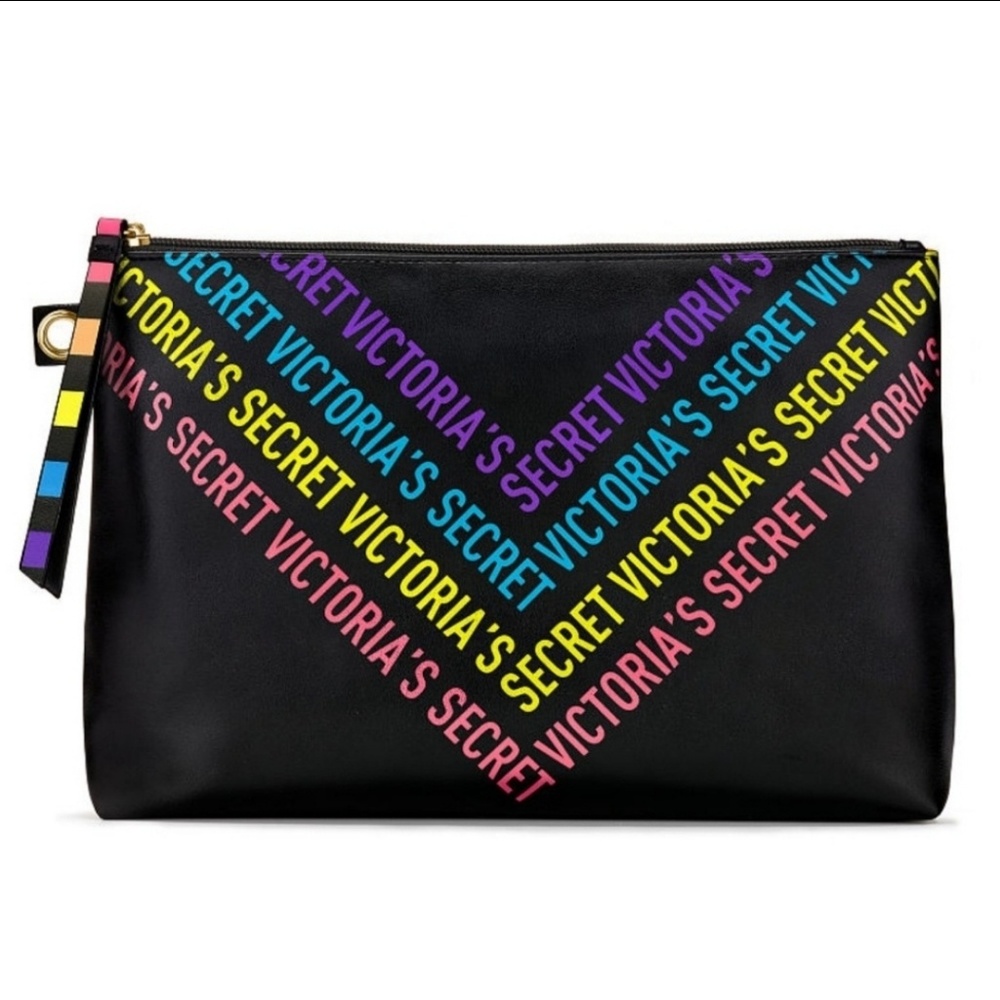 NWT Victoria's Secret Large Rainbow Pouch